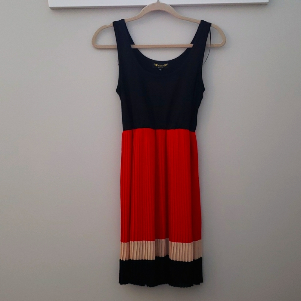 Angel Eye color block mini dress NWT